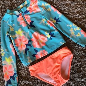 Carters Toddler Girl Long Sleeve 2-Piece Swim Suit